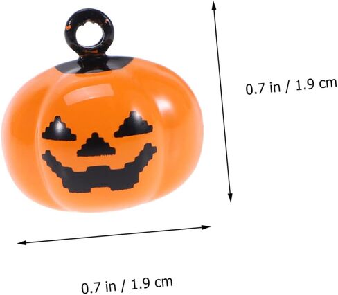 Alipis 5Pcs Pumpkin Bell Pet Collar Charms Creative Bag Pendant Key Decoration for Halloween Party for Dogs and Cats Enhance in Saudi Arabia