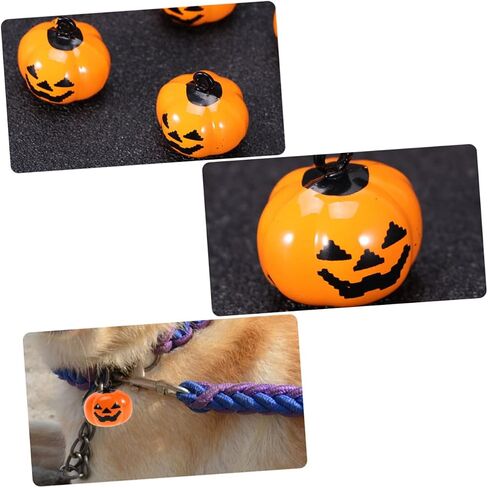 Alipis 5Pcs Pumpkin Bell Pet Collar Charms Creative Bag Pendant Key Decoration for Halloween Party for Dogs and Cats Enhance in Saudi Arabia