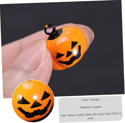 Alipis 5Pcs Pumpkin Bell Pet Collar Charms Creative Bag Pendant Key Decoration for Halloween Party for Dogs and Cats Enhance in Saudi Arabia