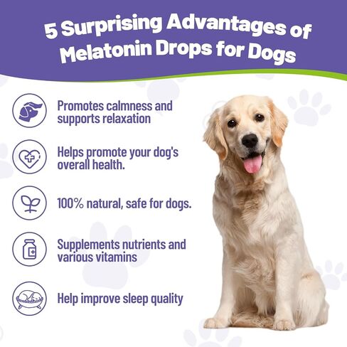 Melatonin for Dogs,Dog Sleep Aid,Calming for Dogs,Helps Restful Sleep, L-Theanine,Promotes Overall Well-Being,Multiple Vitamins,Suitable for All Dog,100% Natural in Saudi Arabia