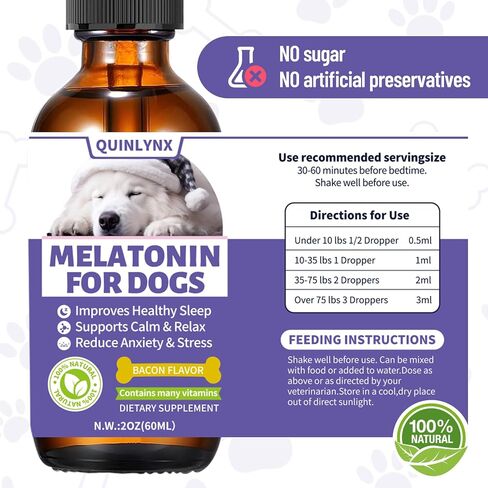 Melatonin for Dogs,Dog Sleep Aid,Calming for Dogs,Helps Restful Sleep, L-Theanine,Promotes Overall Well-Being,Multiple Vitamins,Suitable for All Dog,100% Natural in Saudi Arabia