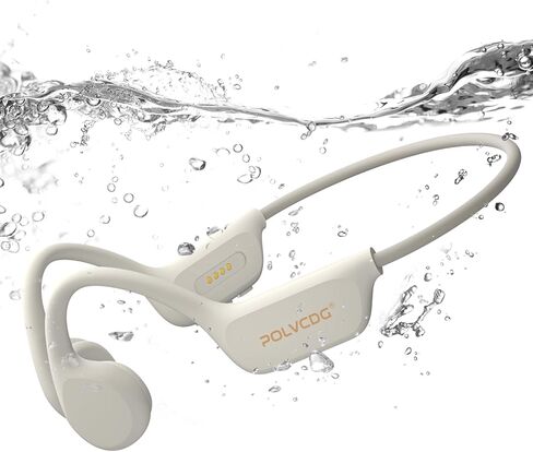 Swimming Headphones,IPX8 Waterproof Bone Conduction Headphones,32GB Memory Open Ear Headphones with Mic,Wireless Bluetooth Earphones Underwater Sport Earbuds for Workout Running Cycling Gift in Saudi Arabia