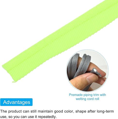 MECCANIXITY Piping Cord Trim 65 Yards 1/2 Inch Piping Tape for Sewing DIY Crafting Fabric Edge Trim White in Kuwait