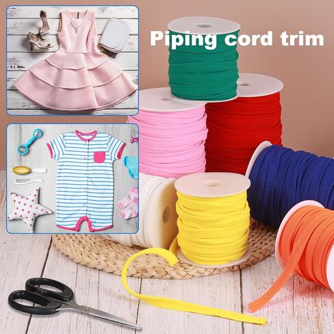 MECCANIXITY Piping Cord Trim 65 Yards 1/2 Inch Piping Tape for Sewing DIY Crafting Fabric Edge Trim White in Kuwait