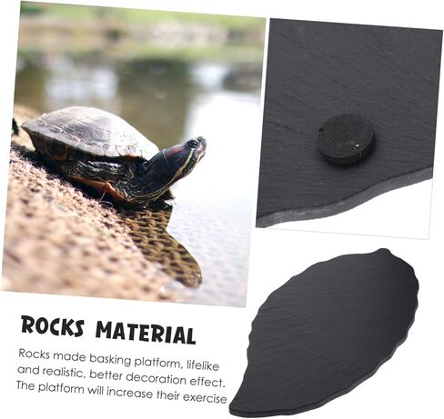 Decorative Basking Platform for Turtles Natural Stone Turtle Feeding Rock Reusable Tank Decoration for Tortoises and Reptiles for Aquatic Habitat in Saudi Arabia