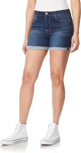 WallFlower Women's Irresistible Denim Shorts High-Rise Insta Soft Juniors (Standard and Plus) in Saudi Arabia
