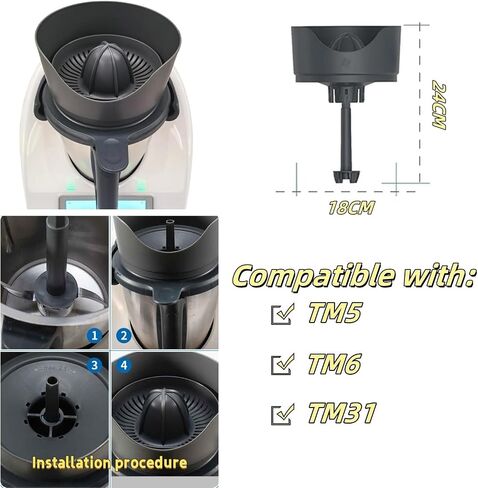 عصارة برتقال دوارة بضغط فصل فيزيائي متوافقة مع Thermomix TM5/TM6/TM31 عصارة برتقال دوارة متوافقة مع Thermomix TM5/TM6/TM31 متوافقة مع ملحقات Thermomix in Saudi Arabia