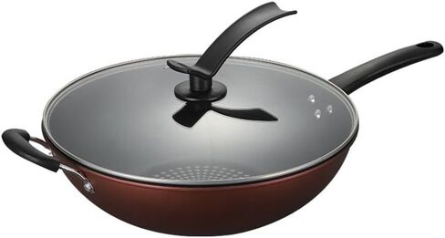 Non-Stick Diamond Wok Electromagnetic Gas Furnace General Wok Iron Material Non-Stick Wok，D-As Shown in Saudi Arabia