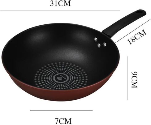 Non-Stick Diamond Wok Electromagnetic Gas Furnace General Wok Iron Material Non-Stick Wok，D-As Shown in Saudi Arabia