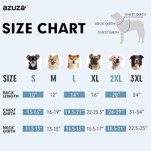 azuza Dog Jacket Waterproof & Windproof Dog Coat for Small Dogs with Thick Fleece, High Collar with Leash Hole, Adjustable Velcro & Elastic Belly, Army Green L in Kuwait