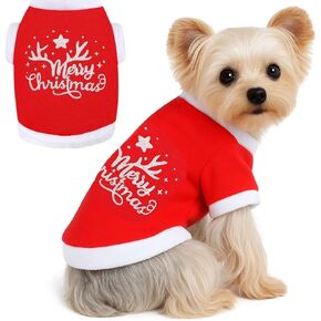 Dog Christmas Outfit,Christmas Dog Clothes Sweater Pajamas,Fleece Dogs Fall Winter Sweater Male Female,Small in Kuwait