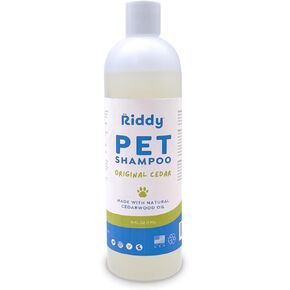 Riddy Pet Shampoo, Handmade Essential Oil Cleanser for Pets, Fragrance Free Moisturizing Formula, Safe for Sensitive Skin with Cedarwood, 1 Pint in Saudi Arabia