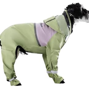 Waterproof Dog Raincoat with Clear Hood & Leash Hole Adjustable Dog Rain Jacket with Full-Leg Coverage for Dry Paws – Lightweight & Breathable for Small/Medium Dogs (Blue, XX-Large) in Saudi Arabia