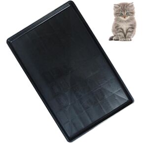 Pet Food Mat Waterproof Rubber for Replacement Tray Dog Crate Cages Crates Avoid Water or Spilling Out Dishwasher Safe Black 22.8" LX19.3 WX1.0 H in Saudi Arabia