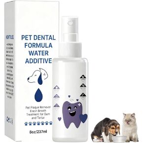 Pawbright Dental Plus, Pet Dental Formula Water Additive, Odorless & Flavorless Formula to Fight Tartar, Promote Healthy Gums & Freshen Breath. Easy Daily Use for All Pet in Kuwait
