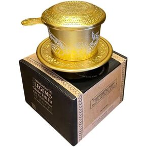 مجموعة فلتر صب الفيتنامية TRUNG NGUYEN LEGEND، ماكينة صنع القهوة بالتقطير التقليدية، ماكينة ضغط القهوة المحمولة القابلة لإعادة الاستخدام (فضي) in Kuwait