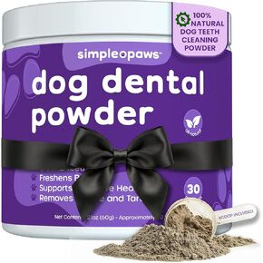 Dental Powder for Dogs Teeth – Dog Dental Powder for Teeth Cleaning – All Natural Bad Dog Breath Treatment with Probiotics for Fresh Breath & Oral Health – Chicken Flavored, 60 Scoop Supply in Saudi Arabia