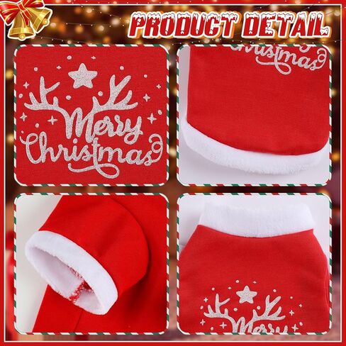 Dog Christmas Outfit,Christmas Dog Clothes Sweater Pajamas,Fleece Dogs Fall Winter Sweater Male Female,Small in Kuwait