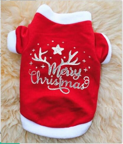 Dog Christmas Outfit,Christmas Dog Clothes Sweater Pajamas,Fleece Dogs Fall Winter Sweater Male Female,Small in Kuwait