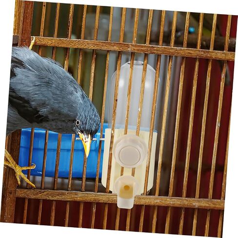 Yardwe 2Pcs Bird Water Dispenser Automatic Watering Device for Parrots Pigeons Small Pets Durable Rutin Construction Convenient Cage Accessories for Hydration and Feeding in Saudi Arabia