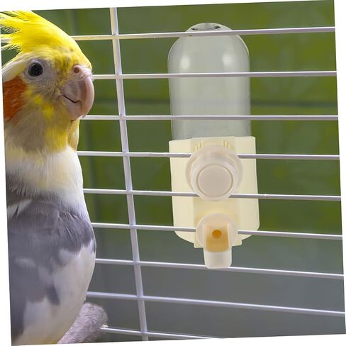 Yardwe 2Pcs Bird Water Dispenser Automatic Watering Device for Parrots Pigeons Small Pets Durable Rutin Construction Convenient Cage Accessories for Hydration and Feeding in Saudi Arabia