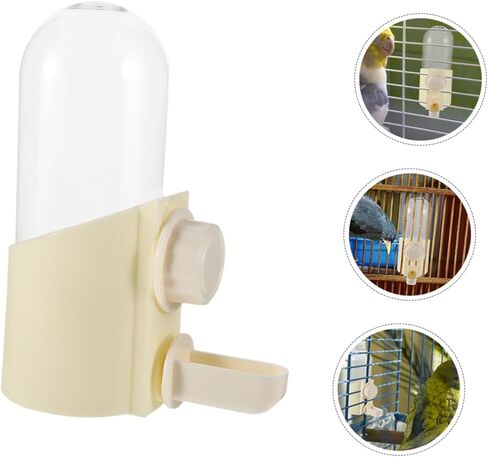 Yardwe 2Pcs Bird Water Dispenser Automatic Watering Device for Parrots Pigeons Small Pets Durable Rutin Construction Convenient Cage Accessories for Hydration and Feeding in Saudi Arabia