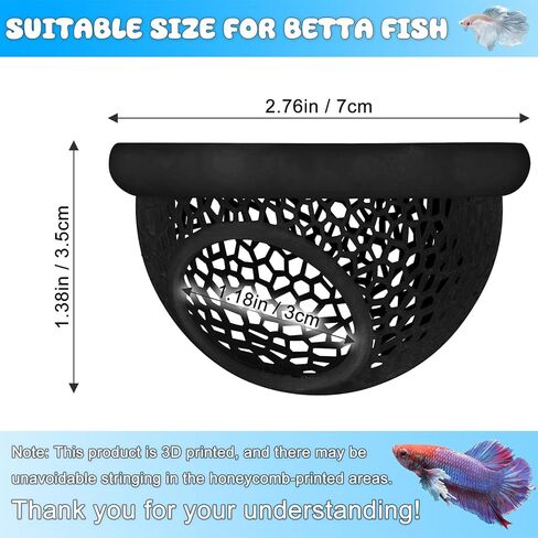 Floating Betta Hide & Shrimp Cave – 3-in-1 Aquarium Hammock, Floating Feeder Ring & Resting Spot Aquariums in Saudi Arabia