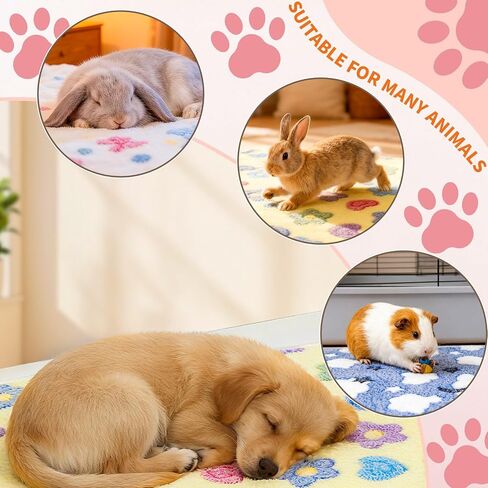 6PCS Guinea Pig Fleece Blankets, Washable Small Animal Fleece Bedding Cage Liners Absorbent Pet Pee Pad Sleep Mat Pad Cover for Hamster Ferret Rabbit Chinchilla Hedgehog in Saudi Arabia