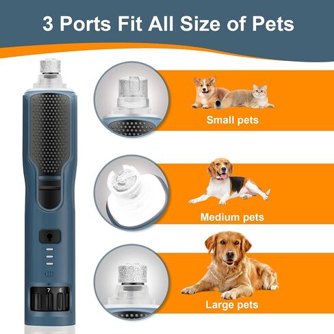 Dog Nail Grinder 7-Speed & 360° LED Light, Professional Pet Nail Grinder for Dogs and Cats, Electric Dog Nail Trimmer Painless Paws Grooming & Smoothing Tool for Large Small Dogs Cats Pets in Kuwait