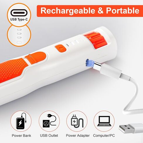 CATPICK 7-Speed Quiet Dog & Cat Nail Grinder with 360° LED for Thick Nails in Saudi Arabia