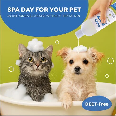 Riddy Pet Shampoo, Handmade Essential Oil Cleanser for Pets, Fragrance Free Moisturizing Formula, Safe for Sensitive Skin with Cedarwood, 1 Pint in Saudi Arabia