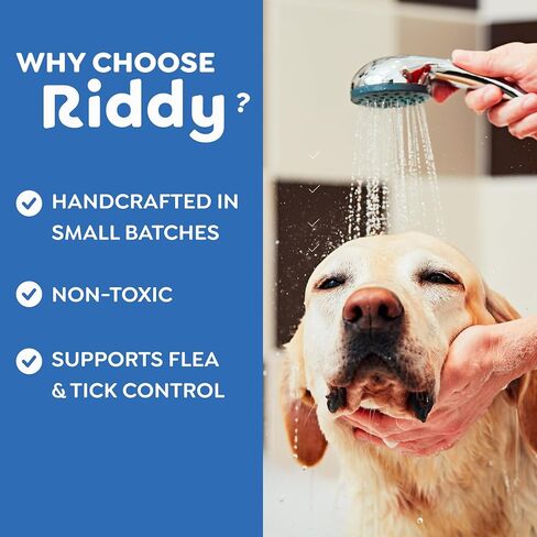 Riddy Pet Shampoo, Handmade Essential Oil Cleanser for Pets, Fragrance Free Moisturizing Formula, Safe for Sensitive Skin with Cedarwood, 1 Pint in Saudi Arabia