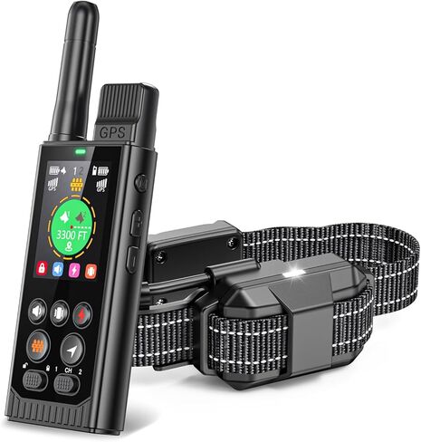 Satellite Sync GPS Wireless Dog Fence System, No Subscription & No App, 3 - in -1 Off-Grid Real-Time Pet Tracker & Electric Fence & Training Dog Collar - Works Wherever Satellites Reach in Saudi Arabia