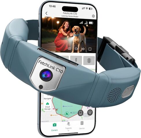 Wireless Dog Fence System, GPS Dog Fence Collar with 2K Camera, Live Video & Recording, Virtual Fence, GPS Tracker, Two-Way Audio, Waterproof, 5-Day Battery, for Medium & Large Dogs in Saudi Arabia