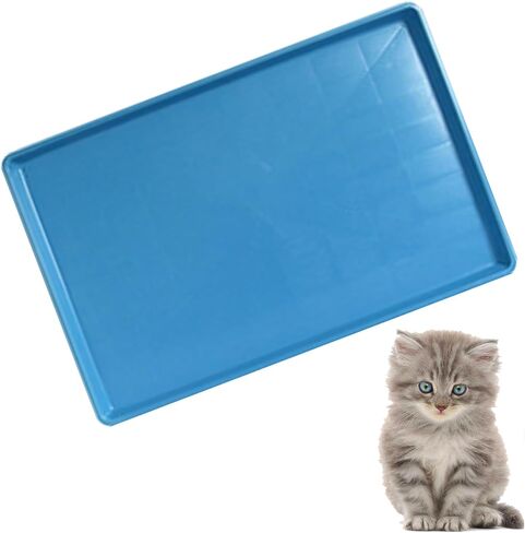 Pet Food Mat Waterproof Rubber for Replacement Tray Dog Crate Cages Crates Avoid Water or Spilling Out Dishwasher Safe Blue 17.3" LX11.4 WX1.2 H in Saudi Arabia
