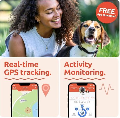 Cat dogTracker GPS，Bluetooth Tracker, Waterproof No Monthly Fee Advanced Tracking Solution Smart Collar for Pet Safety Ideal Small Large Cats Phone Finder. Both iOS and Android Compatible. in Saudi Arabia