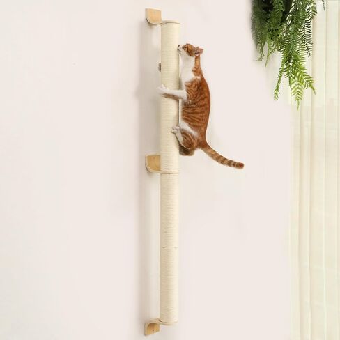 Fukumaru Cat Wall Scratcher ، 28 بوصة مثبتة على الحائط من الخدش ، شجرة تسلق سيزال قوية للقطط الداخلية in Kuwait