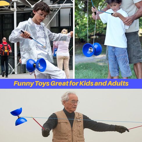 MAGICYOYO Pro Triple Bearing Diabolo Yoyo for Kids 8-12 & Adults - Blue in Kuwait