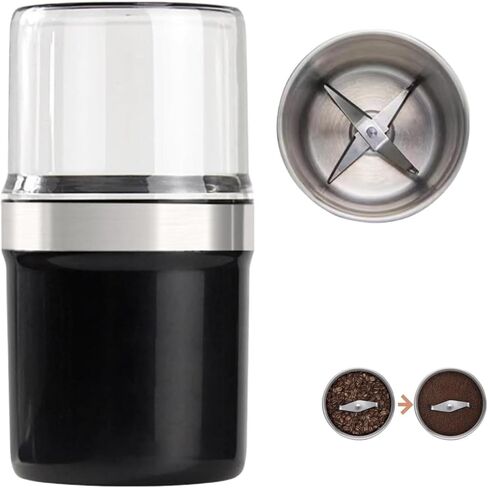 Electric multi-function grinder large capacity stainless steel double cup wet and dry dual-use coffee spice grinder suitable for home kitchen(Double cup double blade) in Saudi Arabia