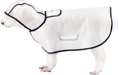 Portable Waterproof Transparent Dog Raincoat, Light Breathable Hooded Rain Jacket for Small, Medium, and Large Dogs, Puppy Rain Poncho Cape, Dog Raincoats for Small Dogs, Puppy Raincoat(M) in Saudi Arabia