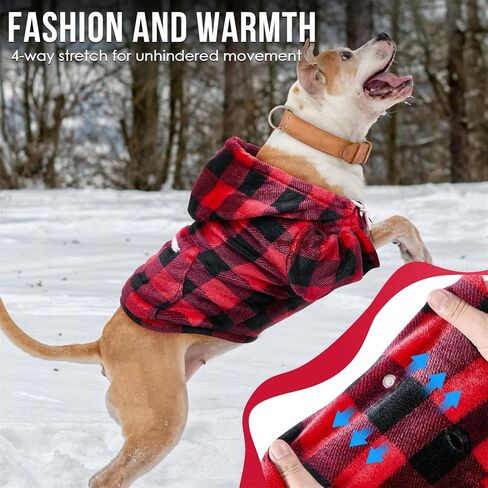 SlowTon Dog Hoodie Tie Dye - Warm Dog Sweater Hoodies with Pocket, Fall Winter Dogs Coat Jacket Pet Outfit Puppy Hooded Sweatshirt Clothes for Small Medium Large Dogs (Blue,L) in Saudi Arabia