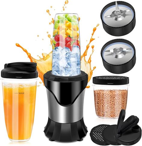 900W Blender for Smoothies, Personal Blender for Shakes and Ice Crushing for Kitchen with 3 Portable Cups, Single Serve Smoothies Maker for Juices, Frozen Drinks in Saudi Arabia