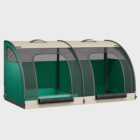 Double Cat Car Travel Carrier, 600D Oxford Foldable Portable Car Seat Kennel, Portable Pet Crate for 2 Cats and 2 Dog, Prevents Hair from Flying Around for Outdoor Camping (Green, 39.4*19.7*19.7in) in Saudi Arabia