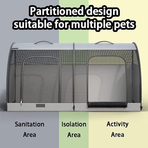 Double Cat Car Travel Carrier, 600D Oxford Foldable Portable Car Seat Kennel, Portable Pet Crate for 2 Cats and 2 Dog, Prevents Hair from Flying Around for Outdoor Camping (Green, 39.4*19.7*19.7in) in Saudi Arabia