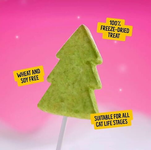 Bonkers Purrpops Limited Edition Christmas Themed Chicken Flavor Freeze-Dried Licks Cat Treats Catnip & Turkey Flavor - 5 Pack with Cat Spring Toys Bundle Pack in Saudi Arabia