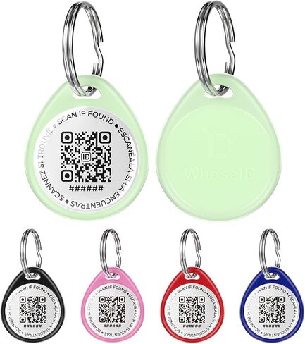 QR Code Dog Tag and Cat Tag, Scan to Reunite Faster, Waterproof and Durable, Lightweight and Quiet, Updatable Contact Info, Glow-in-The-Dark Green in Saudi Arabia
