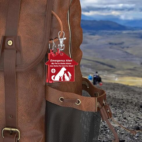 10 قطع بطاقة محفظة My Pet is Home Alone للاتصال في حالات الطوارئ قابلة للكتابة مع 10 قطع أكمام و2 قطعة تنبيه للطوارئ، انظر بطاقة المحفظة للحيوانات الأليفة للحصول على تفاصيل علامة سلسلة المفاتيح in Kuwait