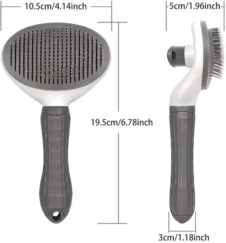 قم بإزالة شعر الحيوانات الأليفة بسهولة باستخدام فرشاة Slicker بنقرة واحدة - مثالية للكلاب والقطط in Saudi Arabia