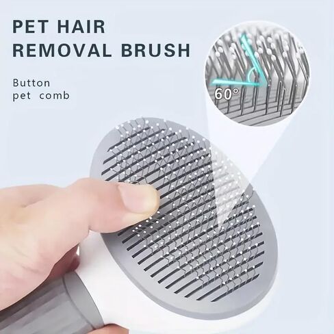 قم بإزالة شعر الحيوانات الأليفة بسهولة باستخدام فرشاة Slicker بنقرة واحدة - مثالية للكلاب والقطط in Saudi Arabia