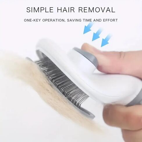 قم بإزالة شعر الحيوانات الأليفة بسهولة باستخدام فرشاة Slicker بنقرة واحدة - مثالية للكلاب والقطط in Saudi Arabia